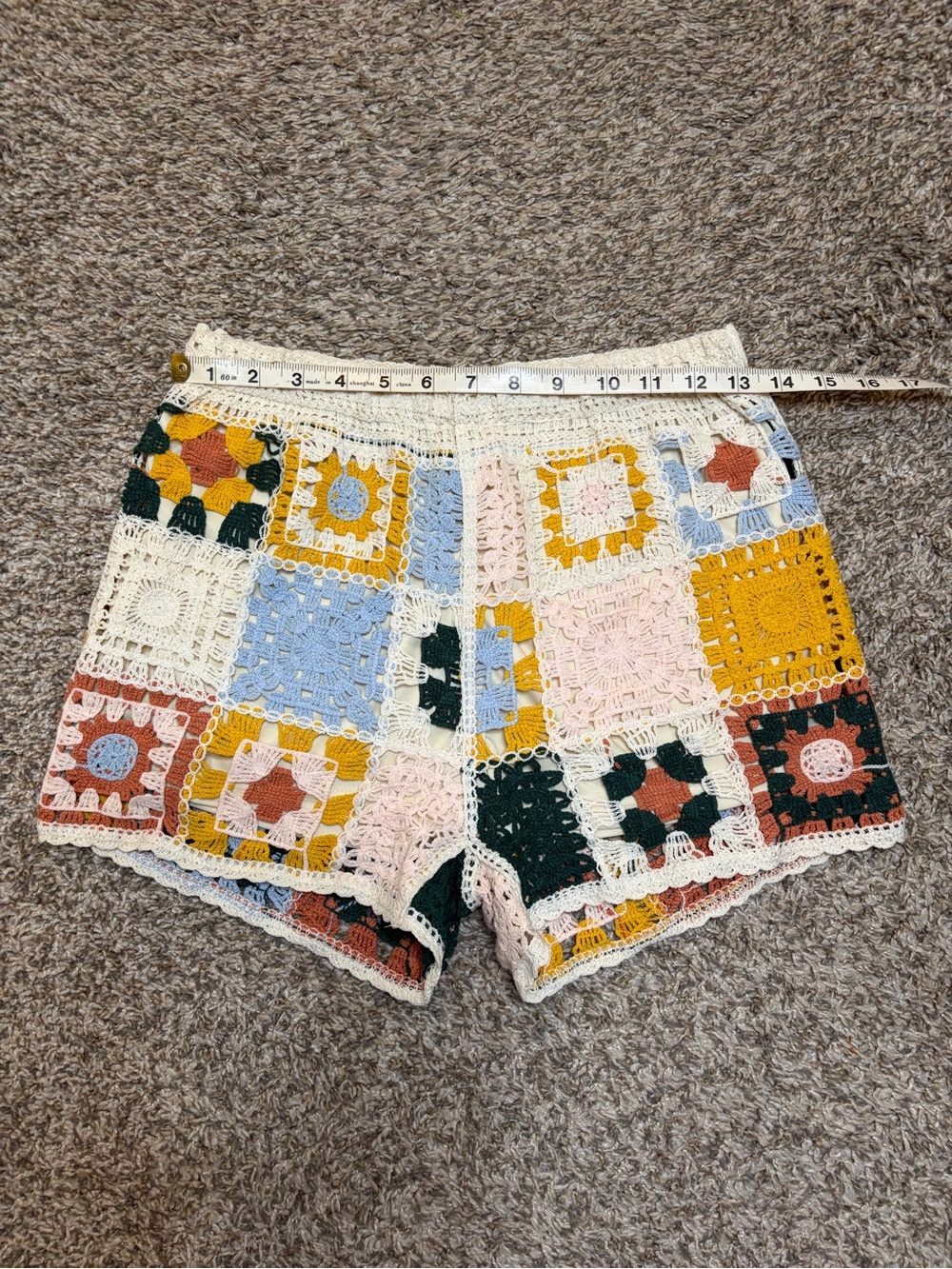 Crochet Patchwork Women's Shorts - small / medium